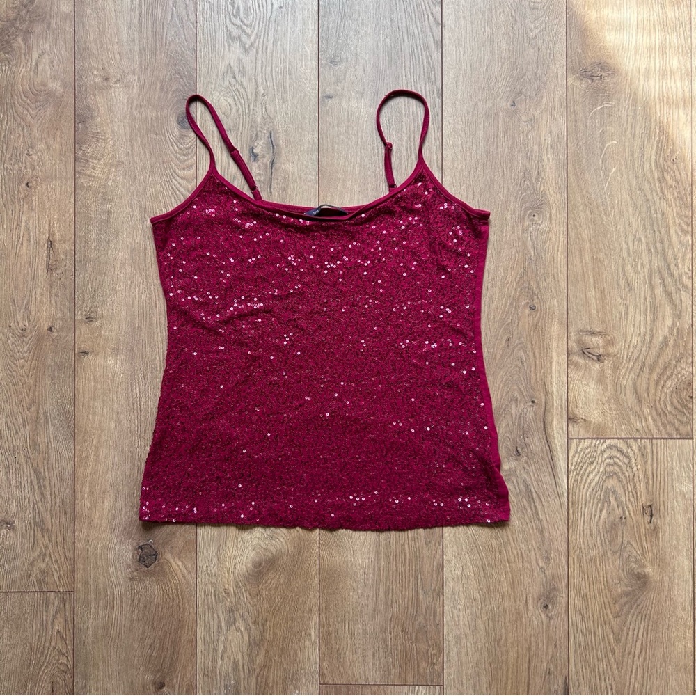 Sequin cami tank top size M